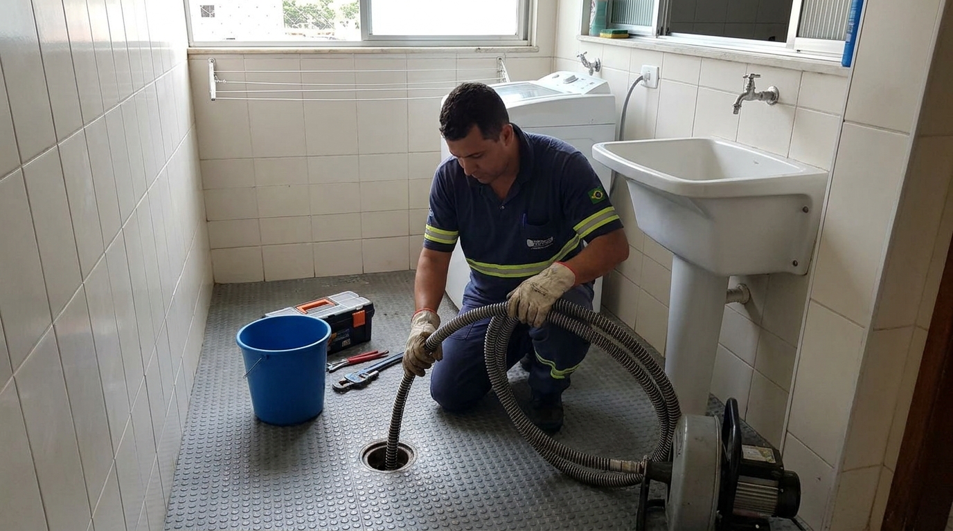 Desobstrução na Cozinha em Piracicaba‑SP